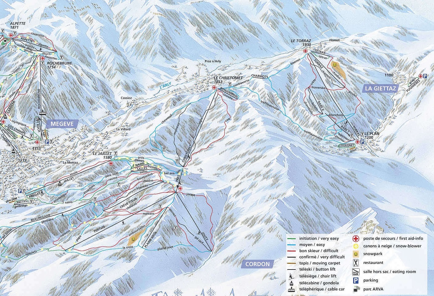 St Gervais Piste Map Saint-Gervais-Les-Bains Ski Resort Airport Transfers | Alps2Alps