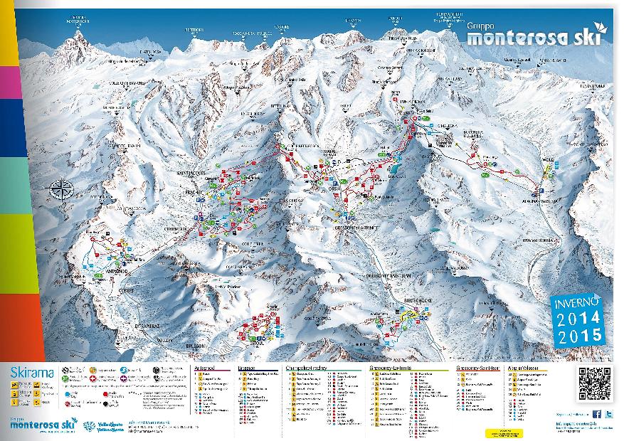 Pistes Map of Champoluc-monterosa