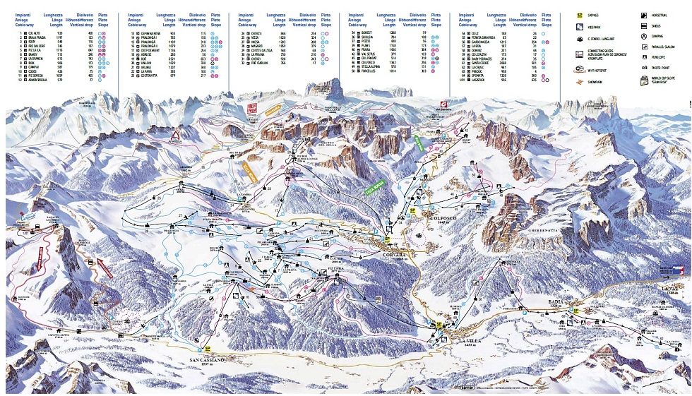 Pistes Map Of Alta Badia
