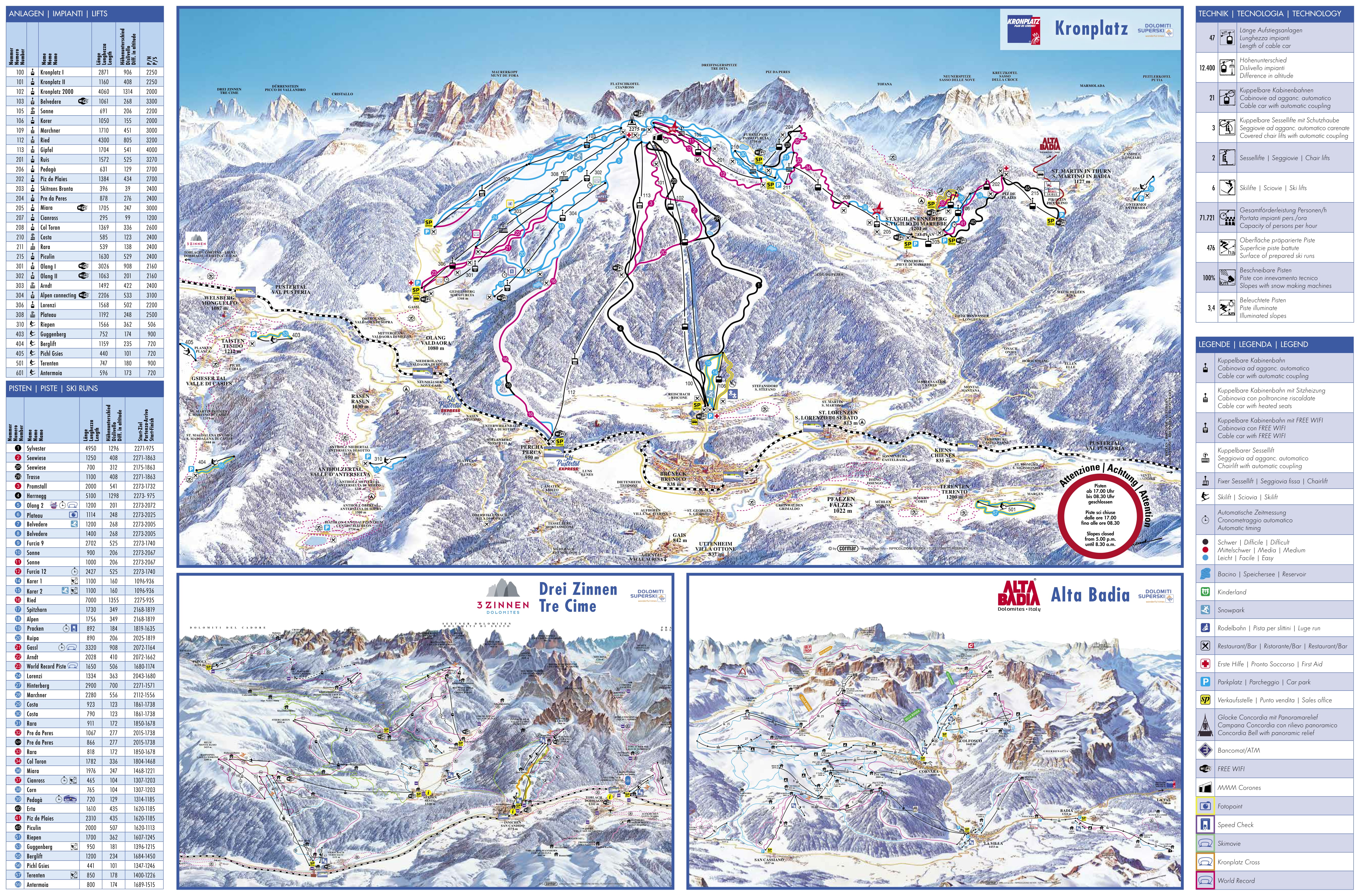 Map of Kronplatz