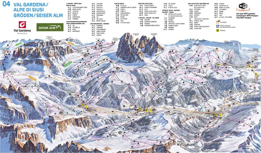 Map Of Val Gardena