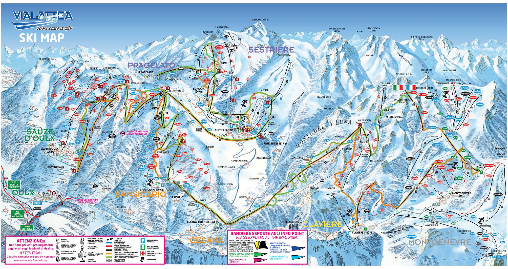 Map Of Sauze d'Oulx