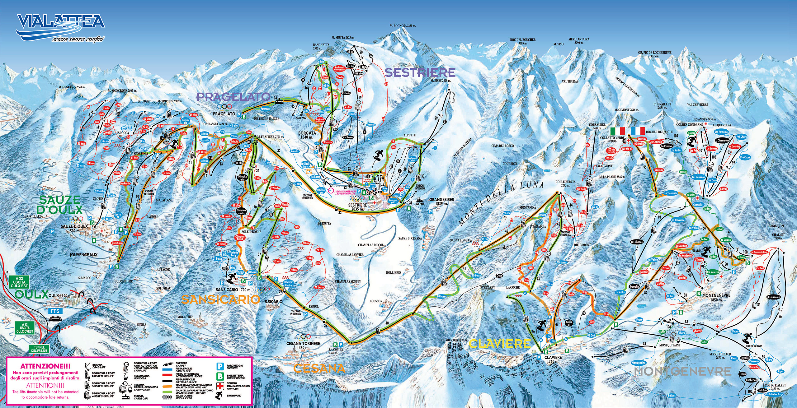 Map Of Sestriere
